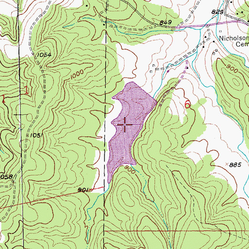 Topographic Map of Hornsey Brothers Lake, MO
