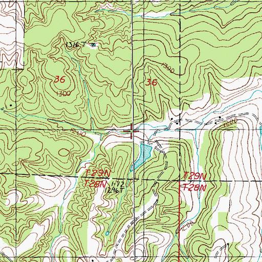 Topographic Map of Lake Gemay Dam, MO