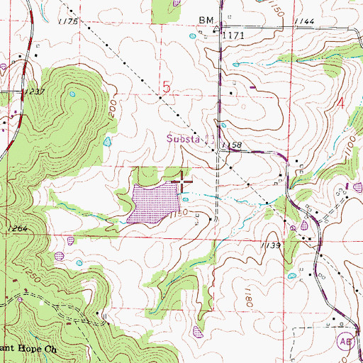 Topographic Map of McNerney Lake Dam, MO