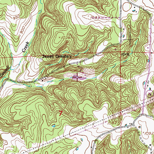 Topographic Map of W E Wilton Lake, MO