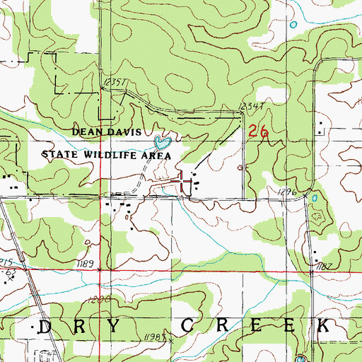 Topographic Map of Pomona Lake Dam, MO