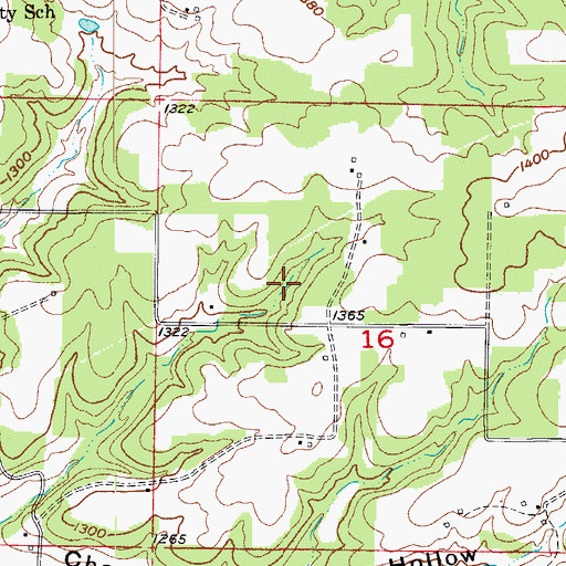 Topographic Map of A J Shrubar Lake, MO
