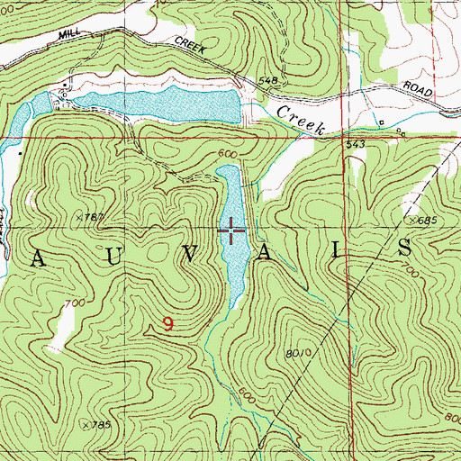 Topographic Map of Number 31 Lake (historical), MO