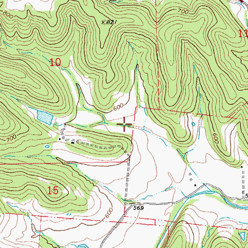 Topographic Map of Felix Struckoff Dam, MO