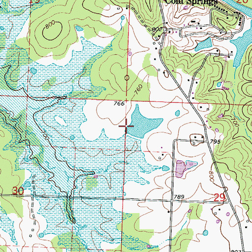 Topographic Map of Tatge Lake Section 29 Dam, MO
