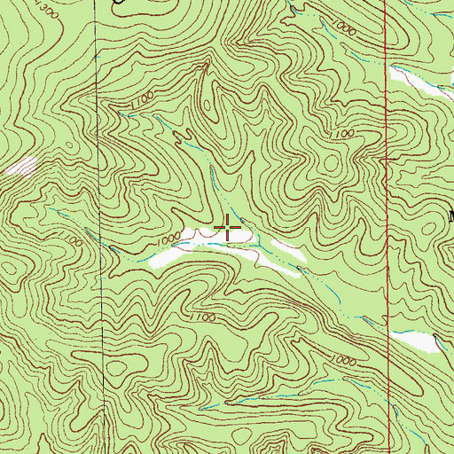 Topographic Map of Middlebrook Development Lake Dam, MO