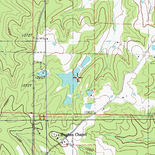 Topographic Map of Murphey Lake Dam, MO