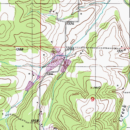 Topographic Map of Porter Lake, MO