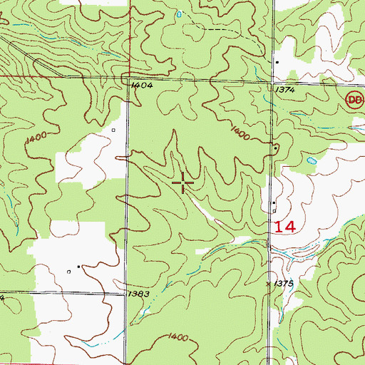 Topographic Map of Lawson Lake, MO