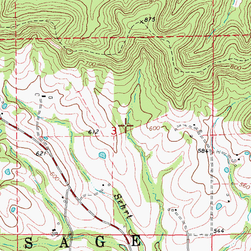 Topographic Map of Green Valley Farm Pond, MO