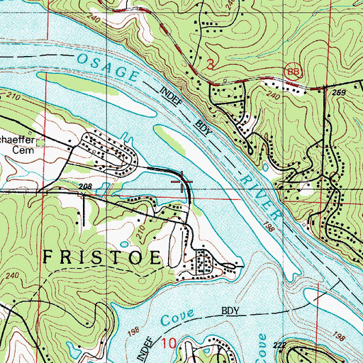 Topographic Map of Doctor A J Long Dam, MO