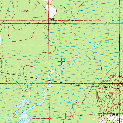 Topographic Map of Bodcau Creek, LA