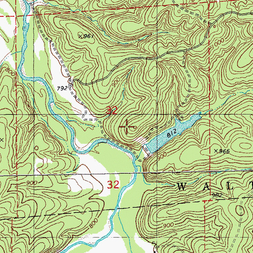 Topographic Map of Timberlane Lake Dam, MO