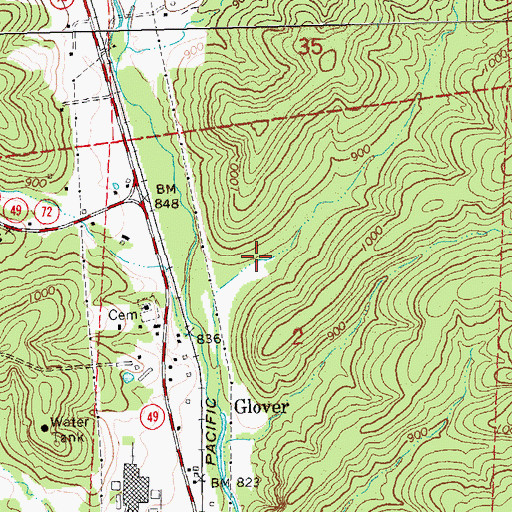 Topographic Map of Asarco Lake Dam, MO