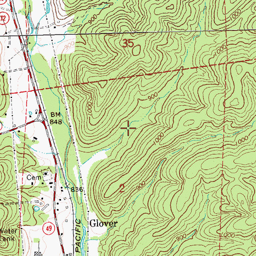 Topographic Map of Asarco Lake, MO