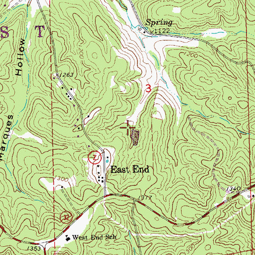 Topographic Map of Mononame 812 Dam, MO