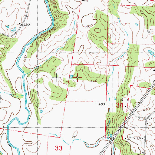 Topographic Map of Number 815 Dam, MO