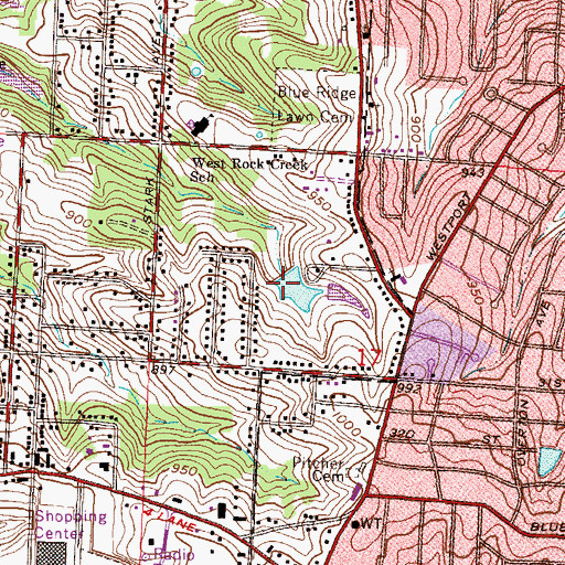 Topographic Map of Union Lake Dam, MO