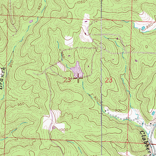 Topographic Map of Mononame 836 Dam, MO