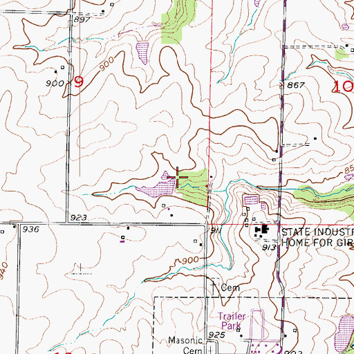 Topographic Map of Veulemans Lake Dam, MO
