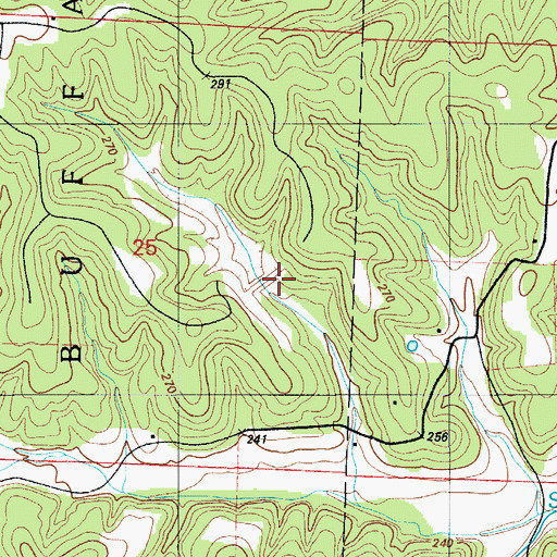 Topographic Map of Number 841 Reservoir, MO