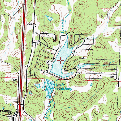 Topographic Map of Land of Lakes Incorporated, MO