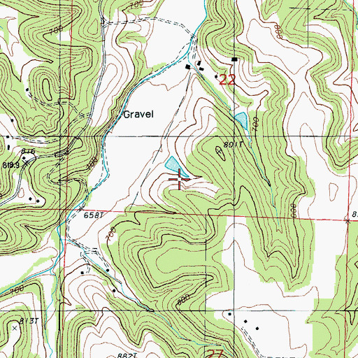 Topographic Map of Truman Helton Lake, MO
