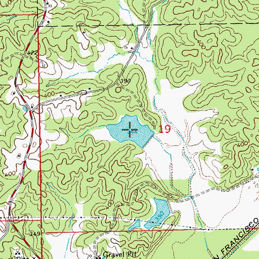 Topographic Map of Holloway Lake, MO