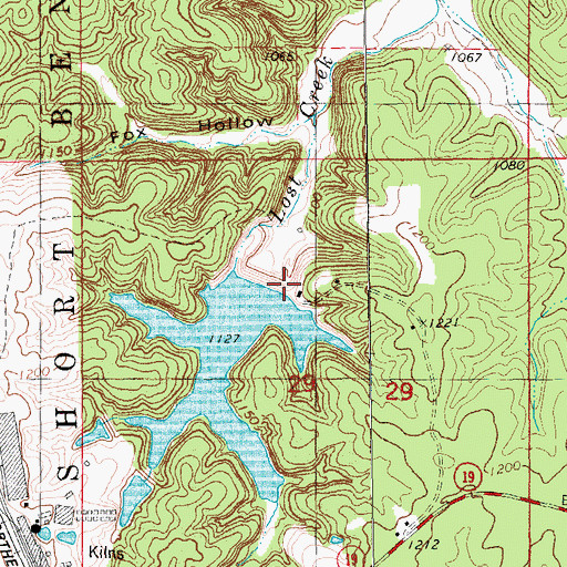 Topographic Map of Loss Lake Dam, MO
