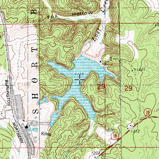 Topographic Map of Loss Lake, MO
