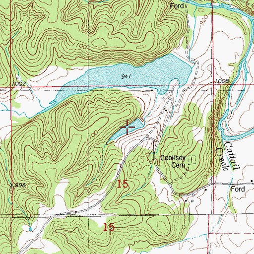 Topographic Map of Number 113 Reservoir, MO