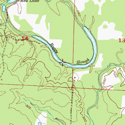 Topographic Map of Boggy Slough, AR