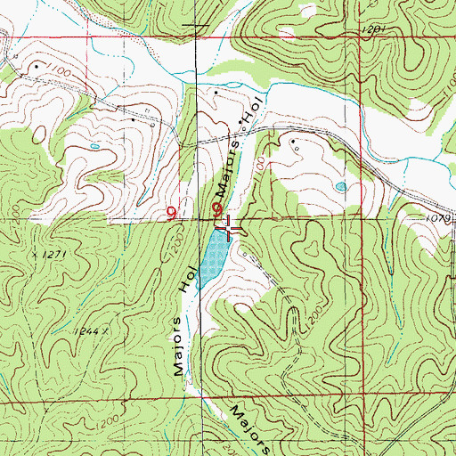 Topographic Map of Clark Lake Dam, MO