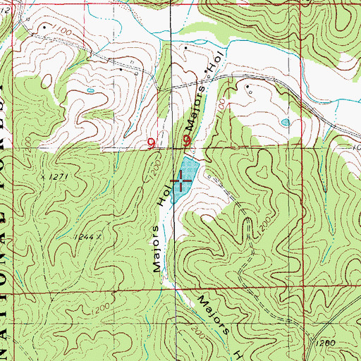 Topographic Map of Number 117 Reservoir, MO