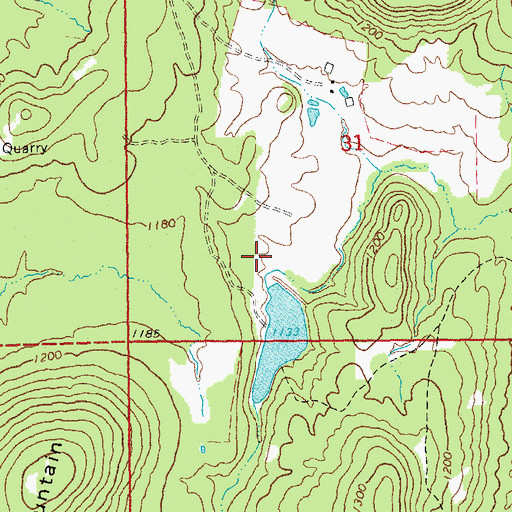 Topographic Map of Sylvan Lake Dam, MO