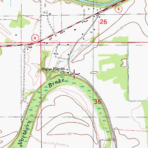 Topographic Map of Bold Pilgrim Baptist Church, AR