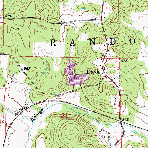 Topographic Map of Donald Straus Lake, MO