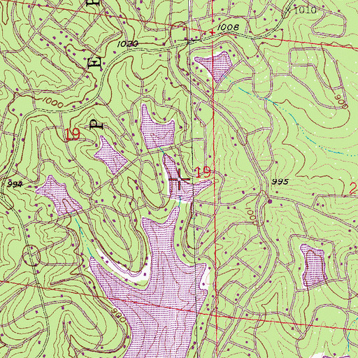 Topographic Map of Lac Bergerac, MO