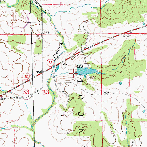 Topographic Map of Moynihan Lake Dam, MO