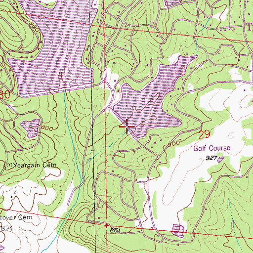 Topographic Map of Lac Marseilles Dam, MO