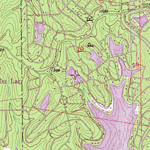 Topographic Map of Lac Bourbon, MO