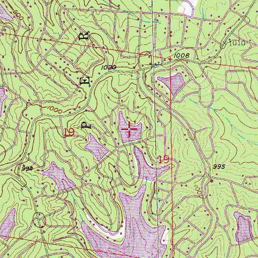 Topographic Map of Lac Michel, MO