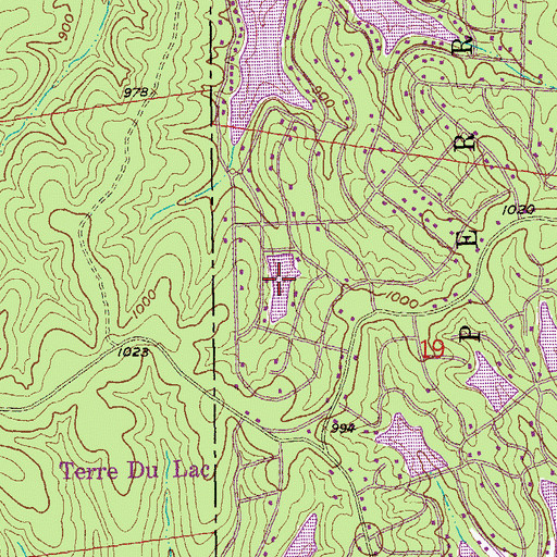 Topographic Map of Lac Catalina, MO