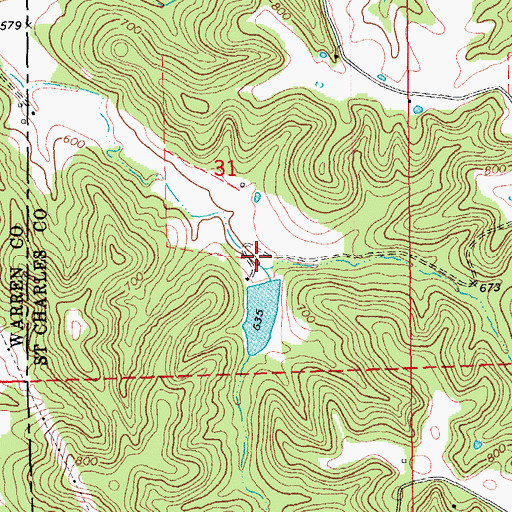 Topographic Map of Robert Schultehenrich Dam, MO