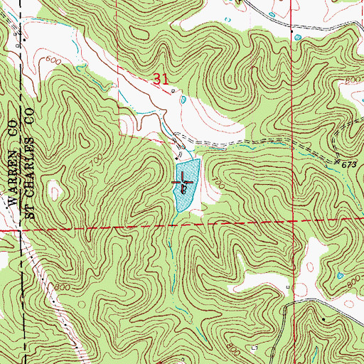 Topographic Map of Schulthhenrich Lake, MO