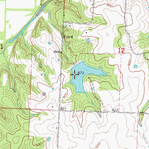 Topographic Map of Knight Lake Dam, MO