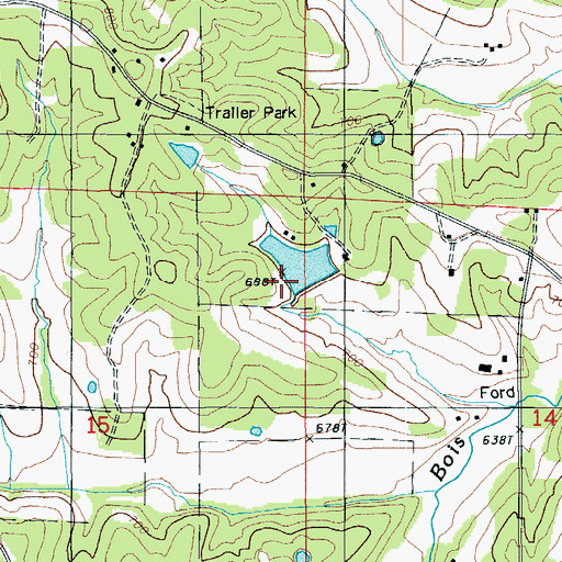 Topographic Map of Mar-Kay Lake Dam, MO