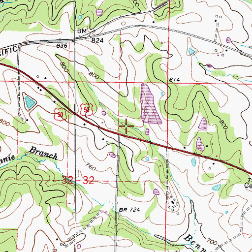 Topographic Map of Anderson Lake Dam, MO