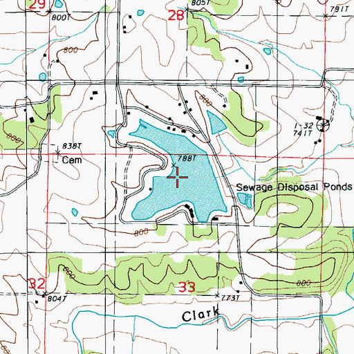 Topographic Map of Lake Carmel, MO