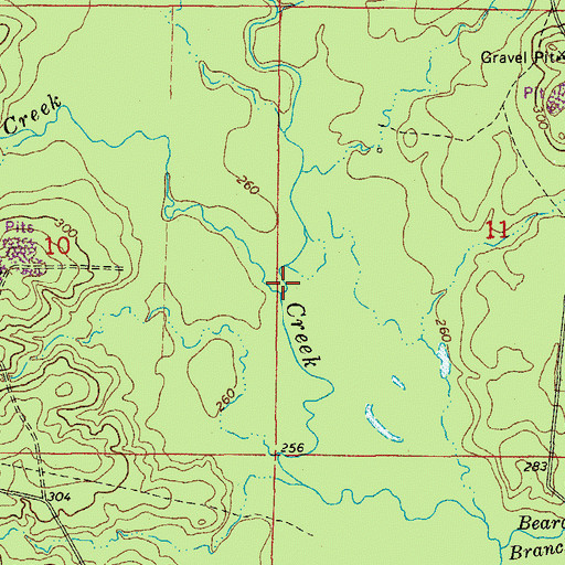 Topographic Map of Boxley Creek, AR